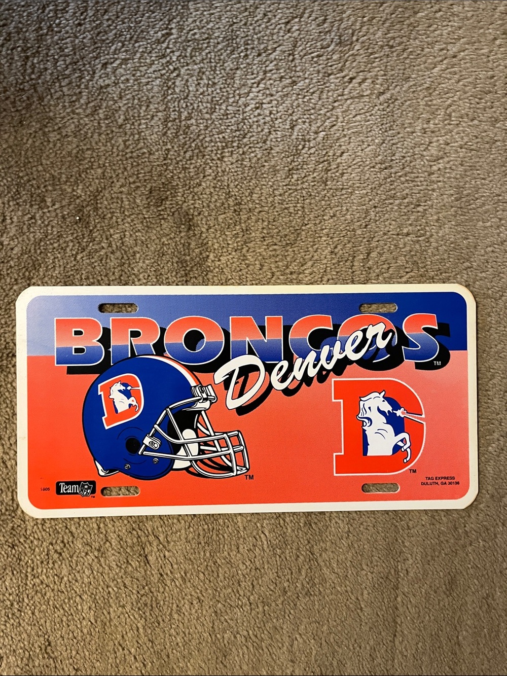 Denver Broncos Vintage Booster / License Plate